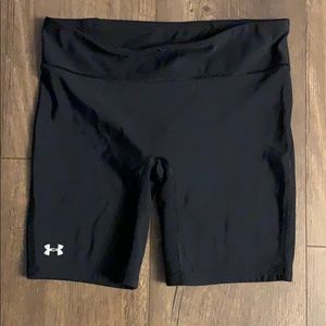 Under armor black spandex shorts (2)